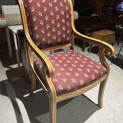 Antique Upholstered Wood Desk / Dining / Decorative Chair