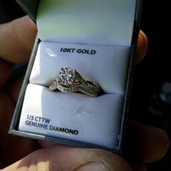10k  Yellow Gold 1/3 CTTW Genuine Diamond Rings