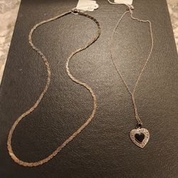 2 Sterling Silver Necklaces, .925 Silver, 25 g