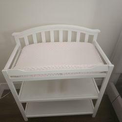 White Wood Baby Changer 