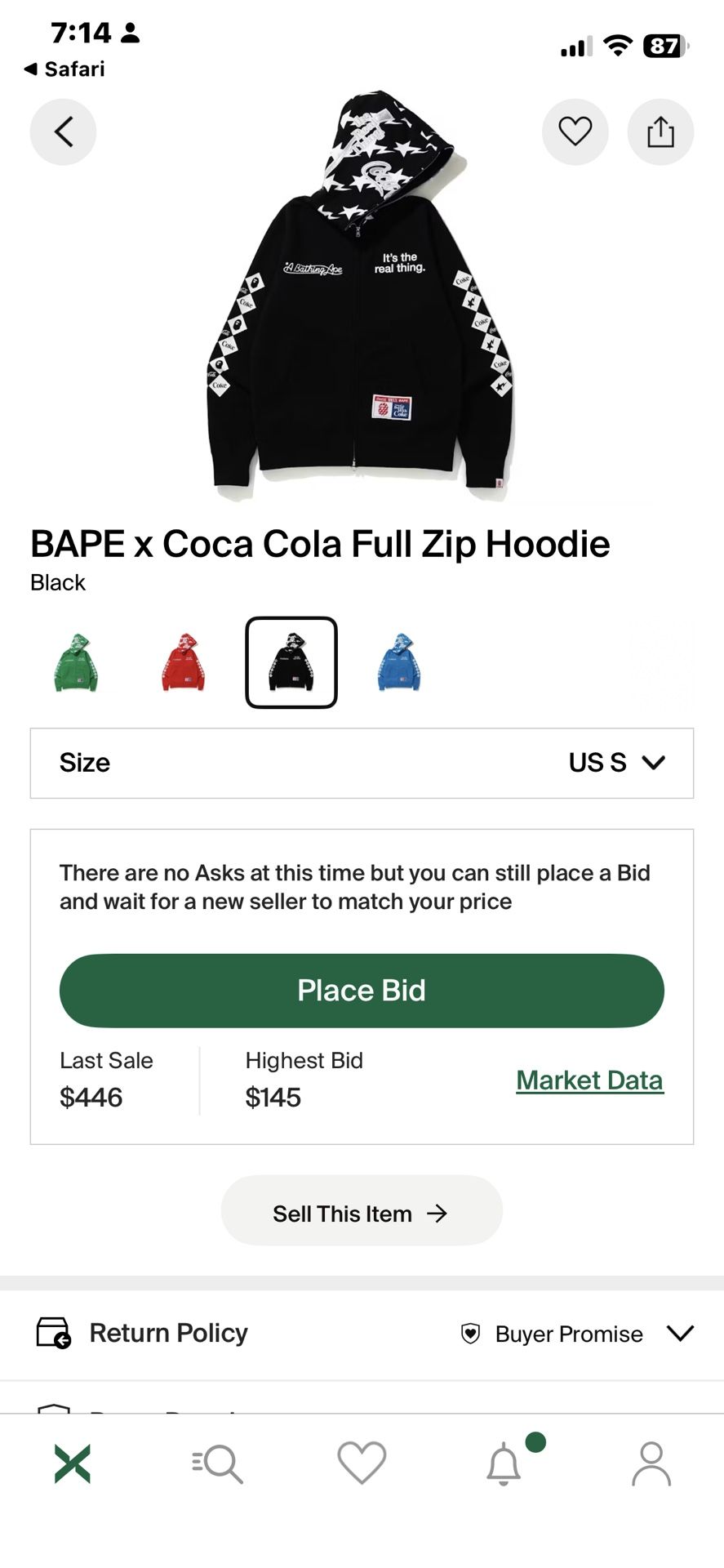 BAPE x Coca Cola Full Zip Hoodie