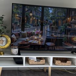 TV Stand + Toshiba TV + Full Decor Set (Clean & Ready)