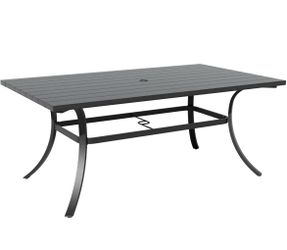 New-Outdoor 66-Inch Rectangle Dining Table Weather-Resistant Picnic Table