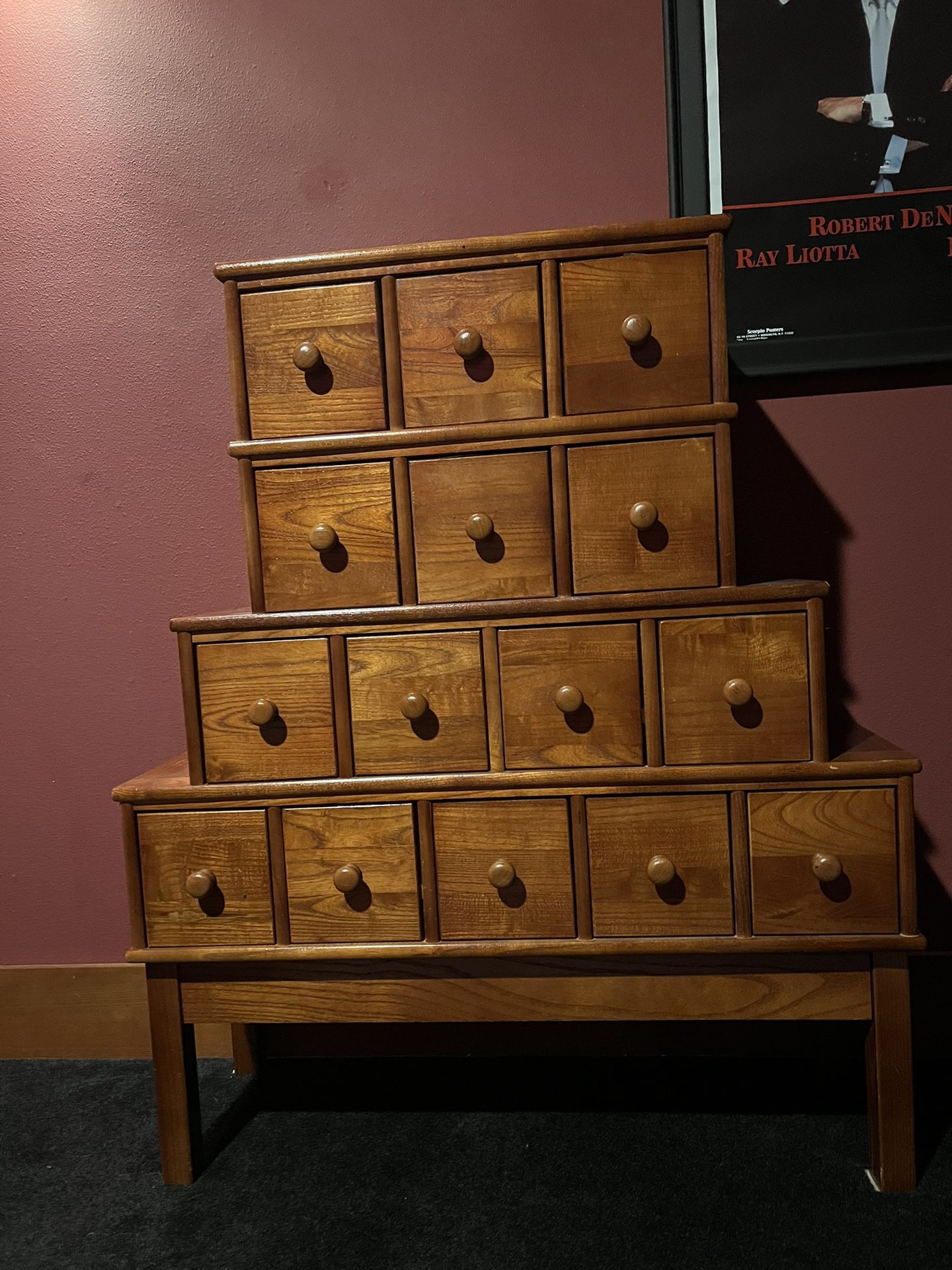 MCM Style Apothecary 15 Drawer Cabinet 