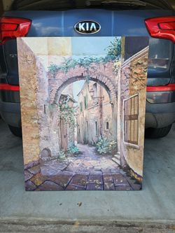 Tuscan Village Walkway Painting
