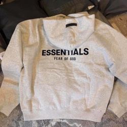🔥 FEAR OF GOD ESSENTIALS HOODIE – LIGHT OATMEAL – SIZE XL (NEW)