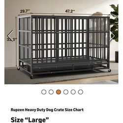 Size LARGE IRON DOG CAGE 
