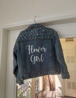 Flower Girl Jean Jacket