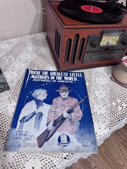 Antique Sheet Music Mothers of America WWI Era Patriotic Song 1910s