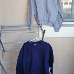NEW...BOYS JERZEES SIZE M(10-12) NAVY & GRAY  SWEATSHIRTS 