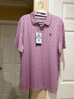 Original Penguin Sport Polo Shirt Pink Print