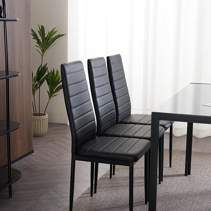 4 Black Dining Chairs