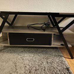 Tv Stand With LED Lights Drawer