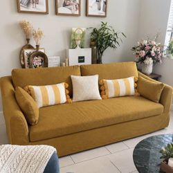 Mustard Yellow Sofa / Couch – Modern & Cozy 