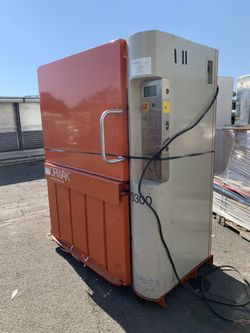 Low profile Cardboard Baler, single Phase, only few years old