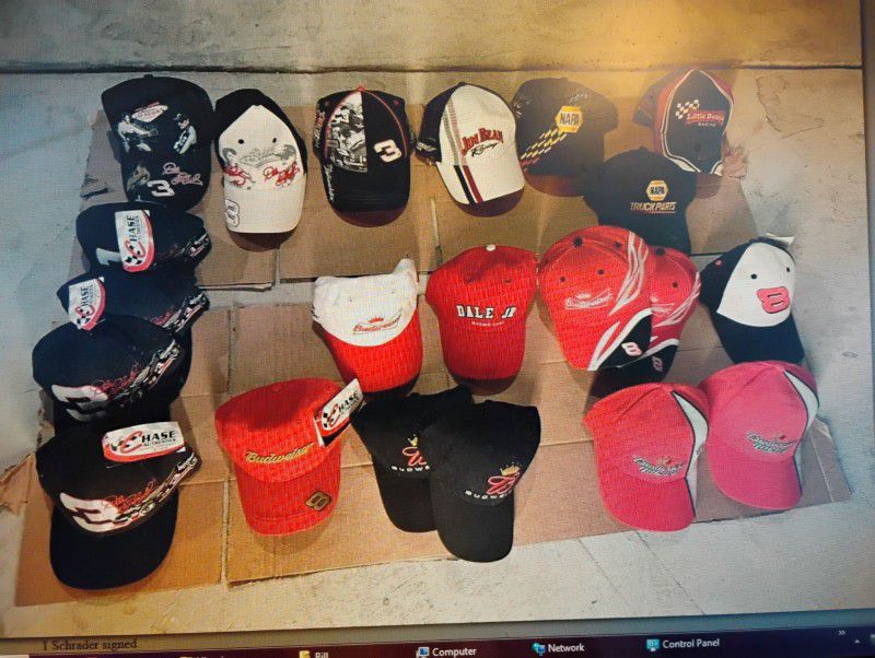 Vintage NASCAR Hats/Some Autographed