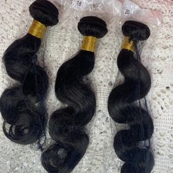 100% human hair 16-18-20” Body Wave 300grams $130