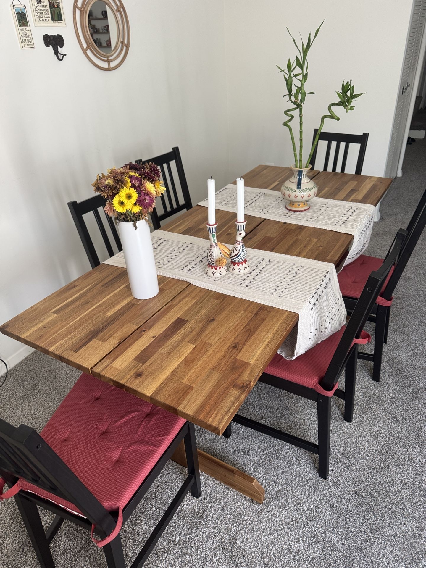 IKEA Dining Table And 6 Chairs Set