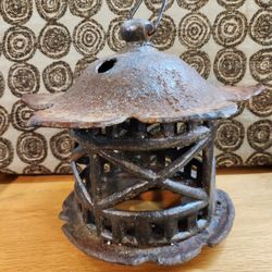 Antique Japanese Cast Iron Garden Lantern