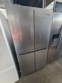 KITCHENAID 4 DOOR STAINLESS STEEL REFRIGERATOR