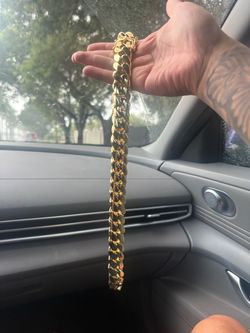 miami cuban link gold plated