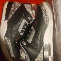 Jordan Black Cement 3 size 13