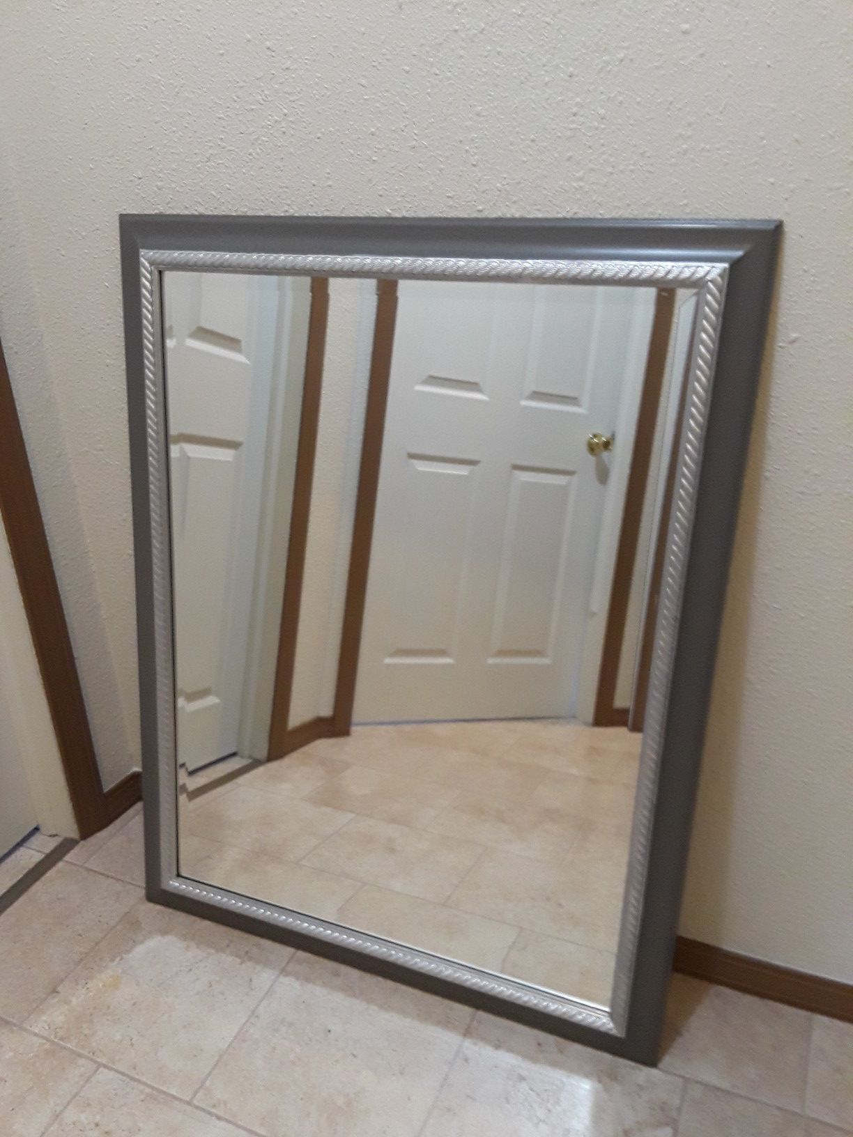 Gray/Silver Mirror 44 x 33 inch 🌷Firm