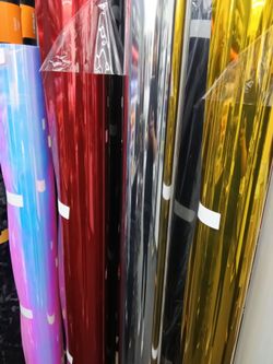 Rainbow chrome, red chrome, chrome. Gold chrome vinyl wrap by the yard or roll