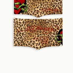 Leopard Floral Halter Lace Up Bikinis