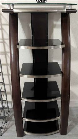 Brand new beautiful shelf with glass shelves .