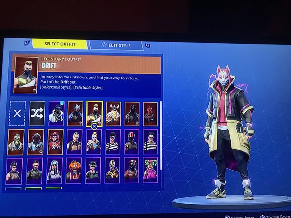 fortnite maxed out drift account ps4 - drift fortnite maxed out