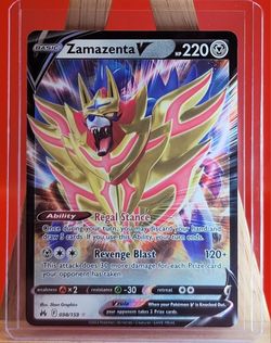 Zamazenta V - 098/159 - Pokemon Crown Zenith Sword & Shield Ultra Rare Card, Mint