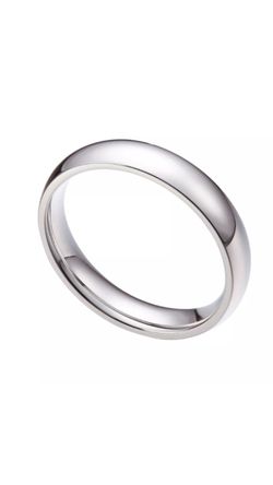 4mm Silver Stainless Steel Ring