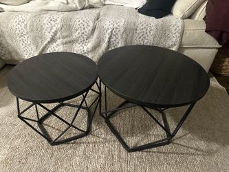 Small Round Coffee Table Set of 2