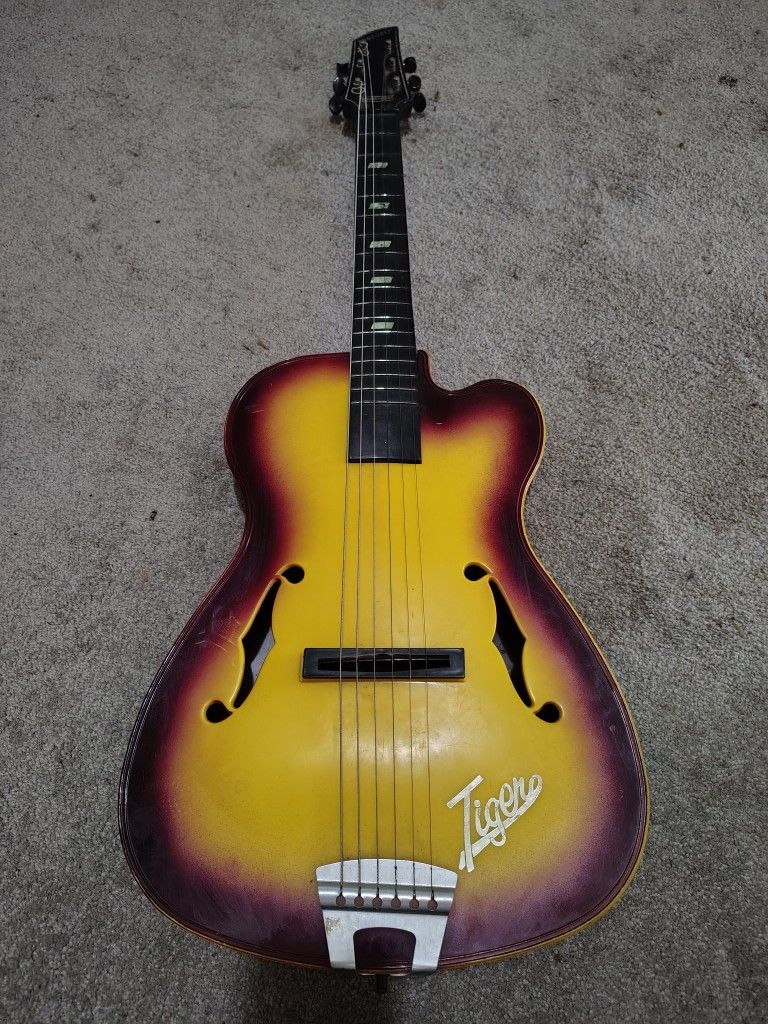 Vintage Late 50's Sunburst Emenee Tiger 3/4 Guitar