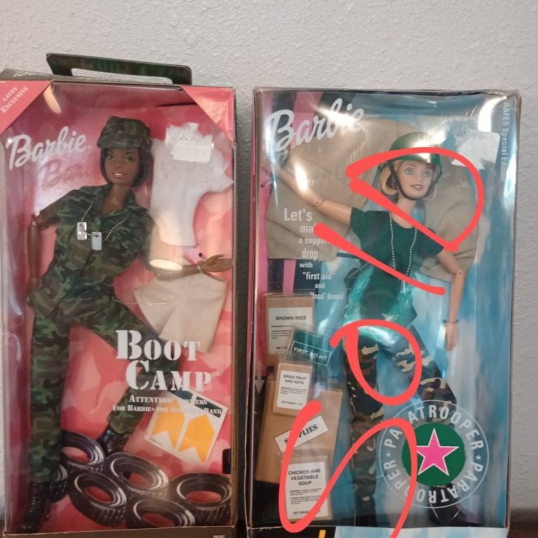 PARATROOPER BARBIE DOLL AAFES Special Edition 2000 Mattel In Damage Box 29474 $29.73