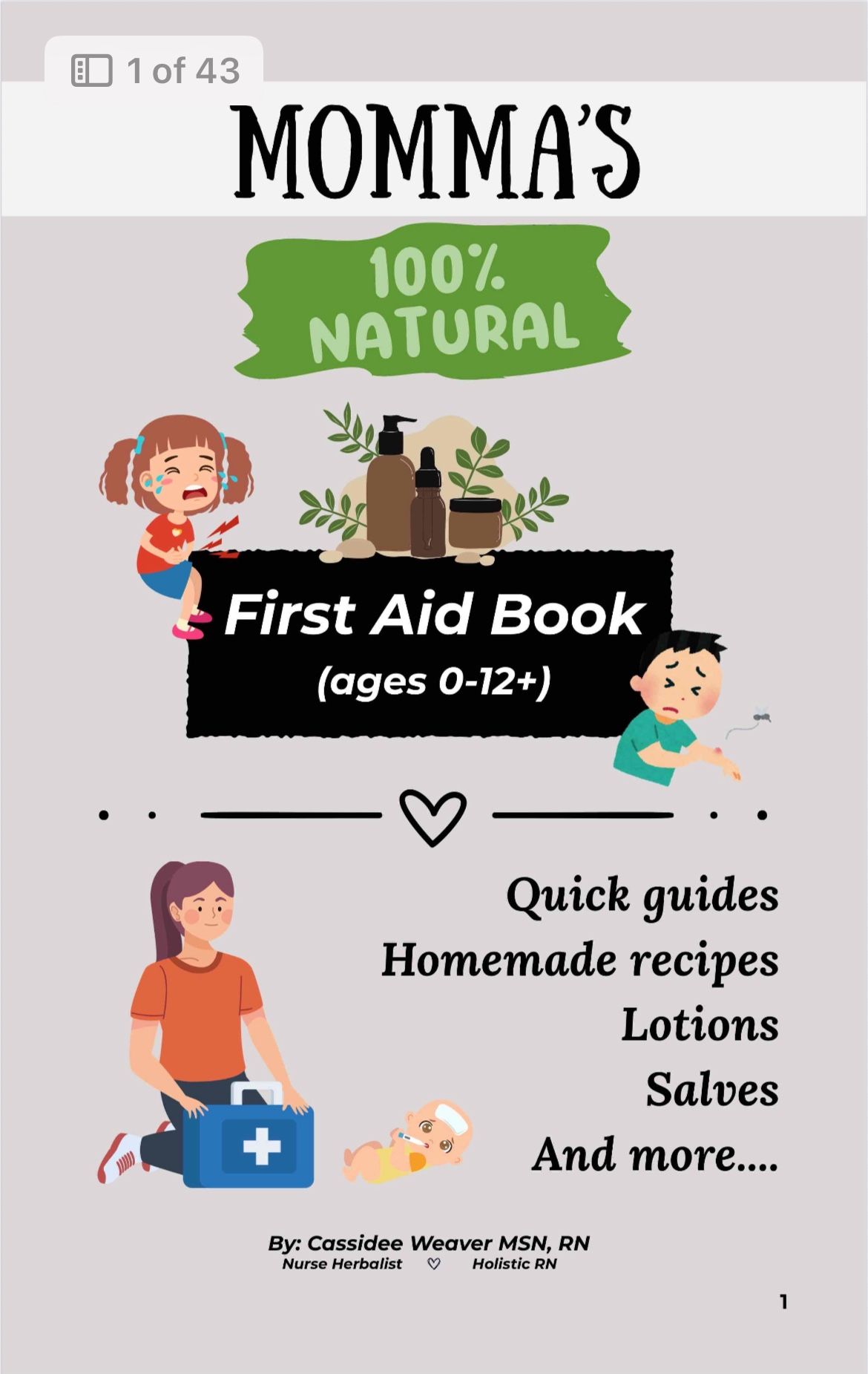 Momma’s First Aid Book (Homeopathic remedies) 