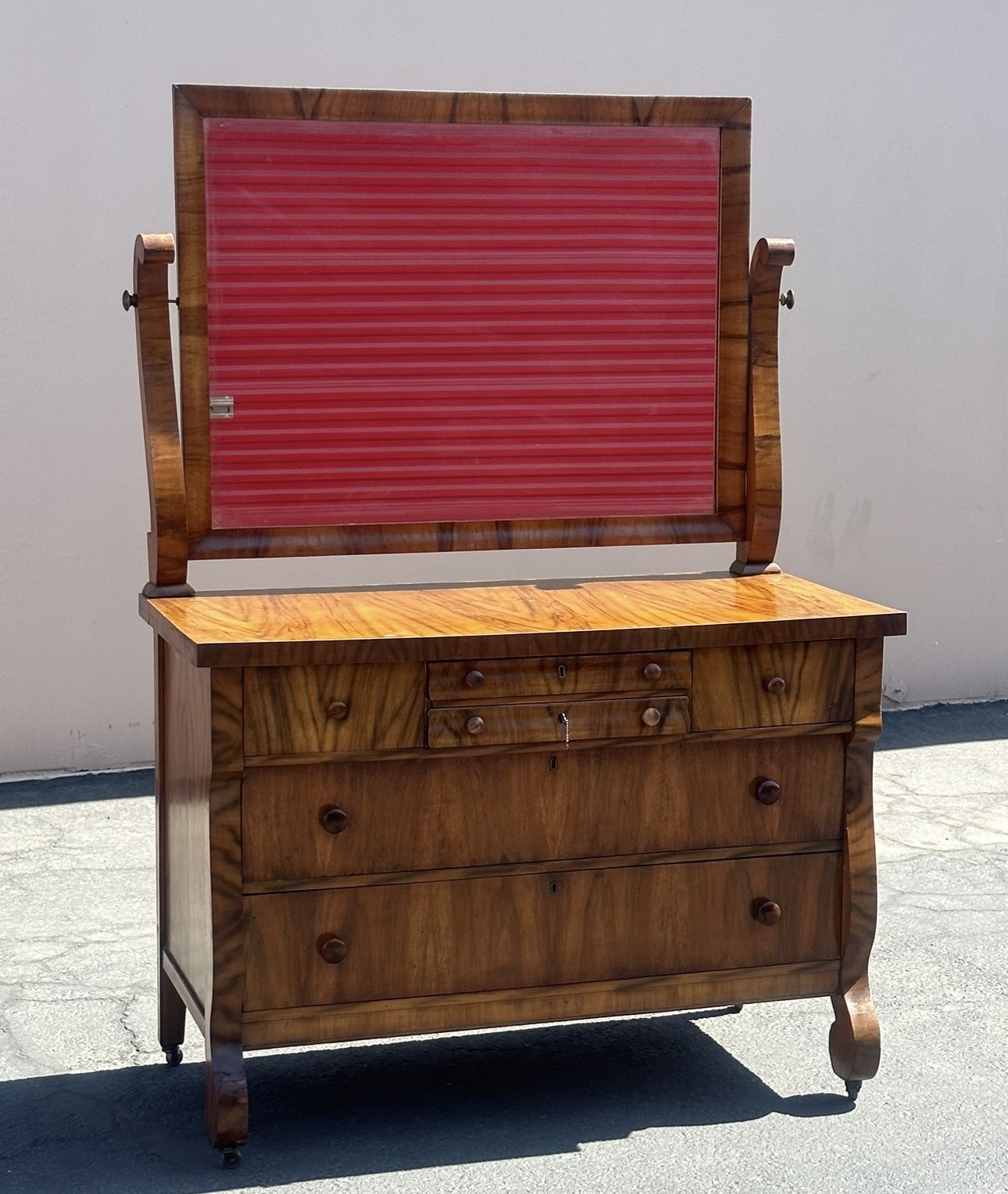 Antique Dresser And Mirror