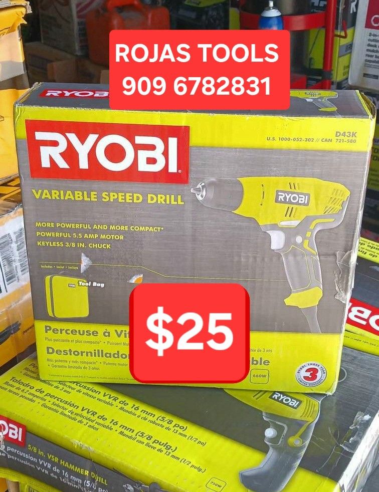 RYOBI  CORDED DRILL DRIVER 