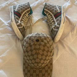 Gucci hat + gucci high tops