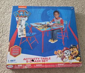 Nickelodeon Paw Patrol Activity Table and Chair Set