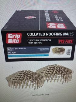 Collated Roofing Nails - wire coil 1” x 0.120”
