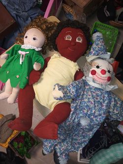 3 vintage handmade baby cloth dolls baby dolls