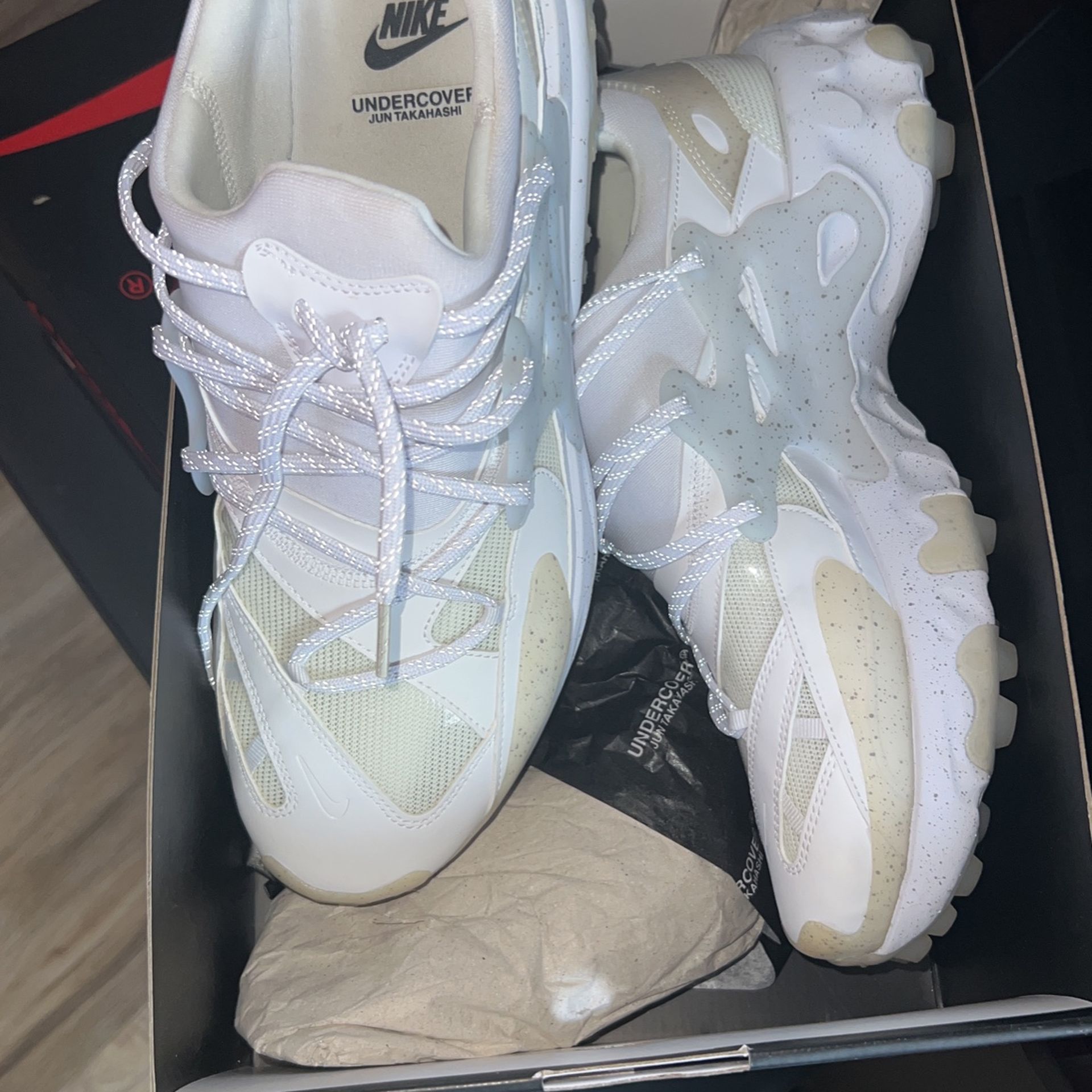 Nike Size 12 React Presto × Undercover Sneaker Low Cut White Men With Box 22A