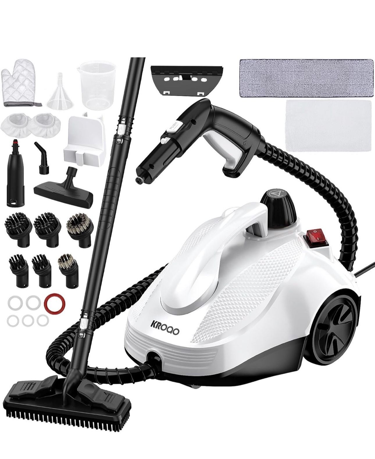 Steam Cleaner, Steam Mop with 23 Accessories, Powerful Multipurpose Portable Steamer for Cleaning to Remove Grime, Grease, for Multi-Purpose and Multi