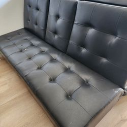 Black vinyl Sofa 