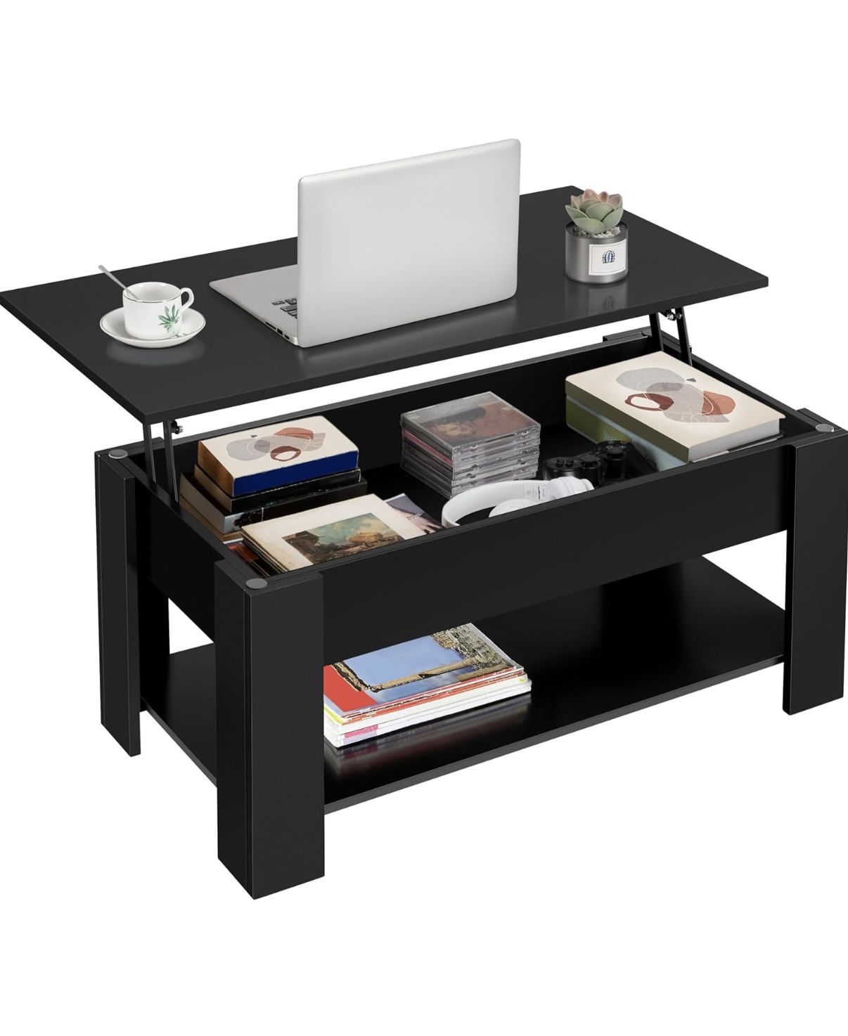 Black Lift Top Coffee Table - 034NW