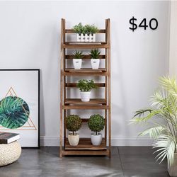 Brand New 45"Merch Wooden Shelf Multifunctional Foldable Ladder Shelf 