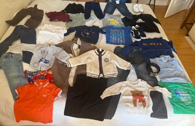 Different sizes clothes and shoes