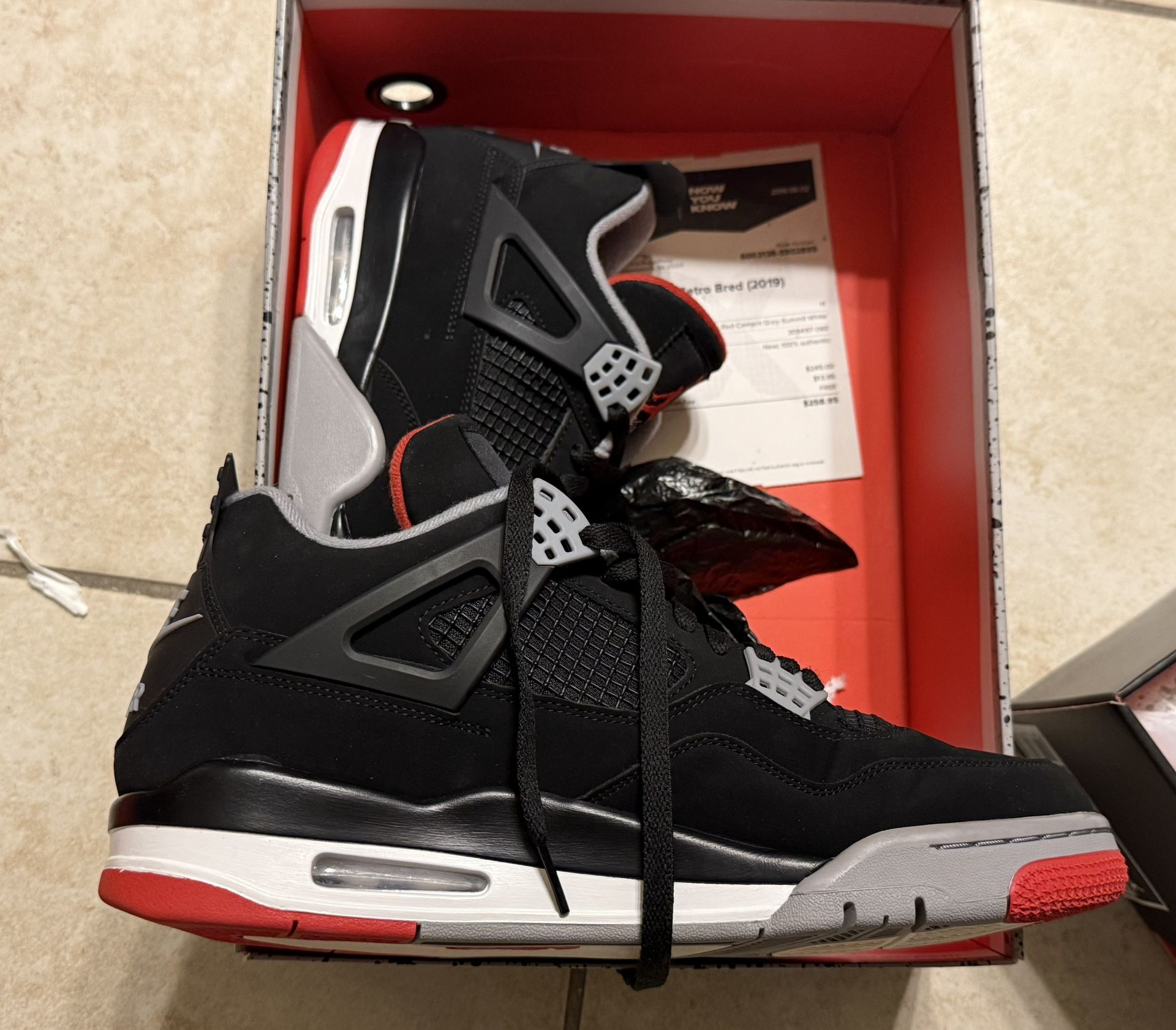 Authentic Air Jordan Bred 2019 Sz 11